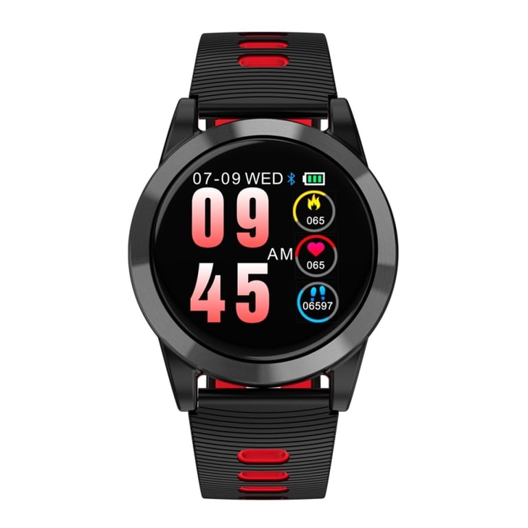 Montre Connectée iOs Android Smartwatch Tactile Ips 1.3 Pouce 2.5D Sport Rouge YONIS