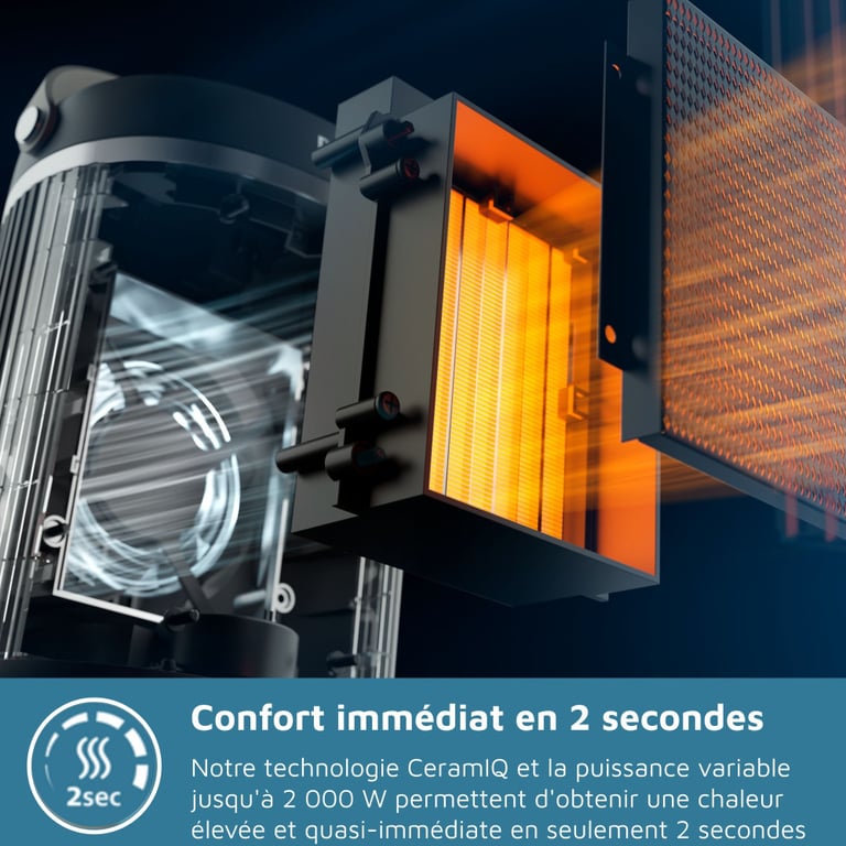 Radiateur Soufflant Connecté Philips Série 3000 – 2000W, Wi-Fi, 5 Fonctions De Sécurité - vue 4