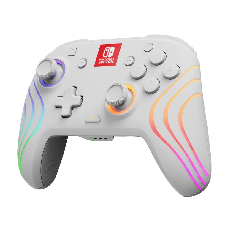PDP Afterglow Wave Wireless Pro Controller with Full Motion for Nintendo Switch Nintendo Switch OLED Model 8 RGB LED Lighting Zones 30 Foot Range 20 Hour Rechargeable Battery - vue 3