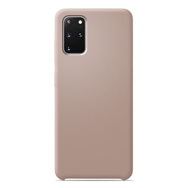 Coque silicone unie Soft Touch Sable rosé compatible Samsung Galaxy S20 Plus