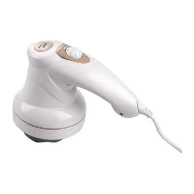 Masajeador anticelulítico JOCCA 6017 vibrante 5 cabezales intercambiables Blanco beige/dorado