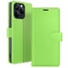 Zanaé Funda tipo cartera para iPhone 15 Pro Max con soporte y lengüeta magnética Verde