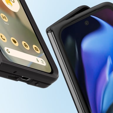 Coque d'origine Google Pixel 9 Pro Fold Mat Soft Touch Caméra Protégée Noir