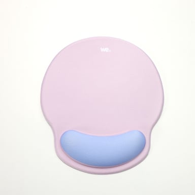 WE POP Tapis de souris avec repose poignet bi-color Violet: matière tissu - tapis violet clair - repose poignet violet foncé - Neuf