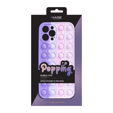 Custodia Popping Bubble per Apple iPhone 12 Pro Max, Rosa Viola