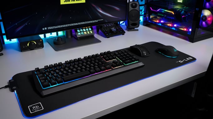 The G-Lab Keyz Tungsten teclado Juego RF inalámbrico AZERTY Francés Negro, Plata