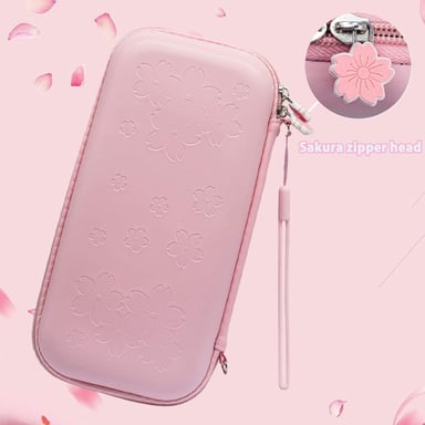 Estuche de transporte y accesorios compatibles con Nintendo Switch Pink 10-Piece