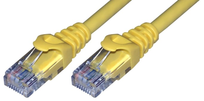 MCL FCC6M-0.50M/J cavo di rete giallo 0,5 m Cat6 U/UTP (UTP)