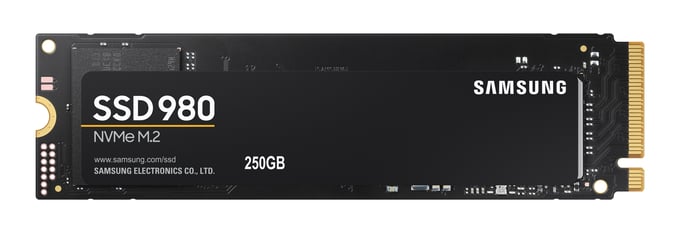 SSD SAMSUNG Serie 980 250 Go M.2 2280 PCIeGen.3 X4, NVMe1.4 DRAMless Velocidad hasta 1300 Mo/s MZ-V8V250BW