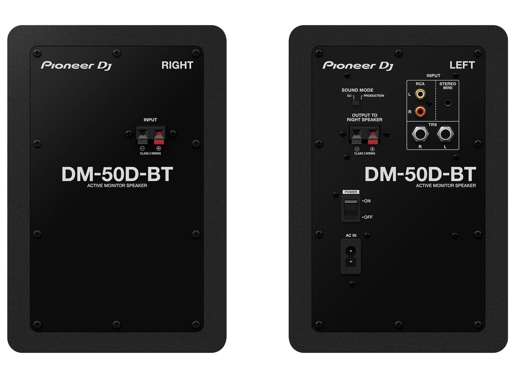 Enceintes de monitoring PIONEER DJ DM 50D BT Bluetooth 2x25W Bass Reflex - vue 2