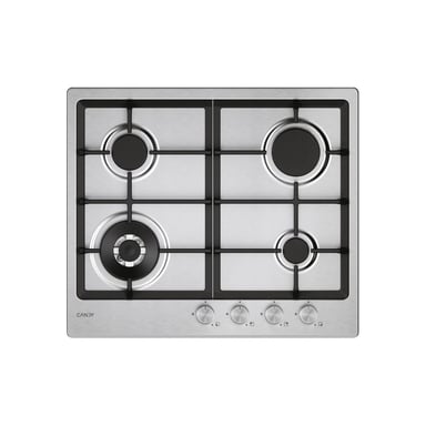 Candy Moderna CHG6BF4WTX Plaque de cuisson encastrable en acier inoxydable 60 cm Gaz 4 brûleurs - Neuf