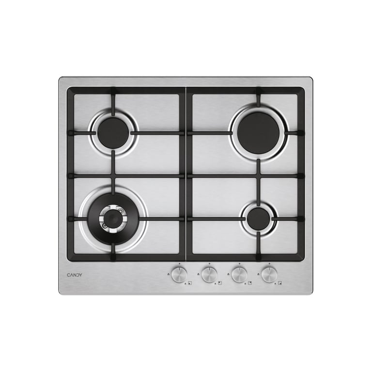 Candy Moderna CHG6BF4WTX Acier inoxydable Intégré 60 cm Gaz 4 zones - vue 2