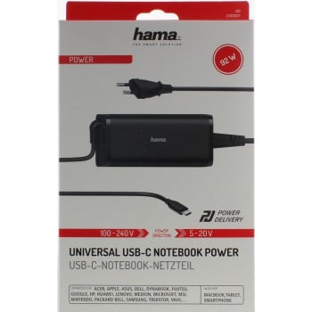 Fuente de alimentación universal para portátiles - USB-C, Power Delivery (PD), 5-20V/100W