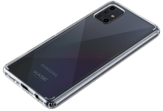 Carcasa híbrida invisible para Samsung Galaxy A71, Transparente
