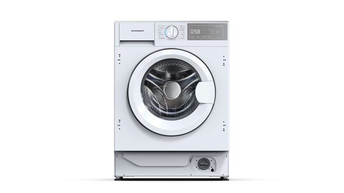 Schneider SCWMI814-WA - Lave-linge intégrable 8kg Blanc - Neuf