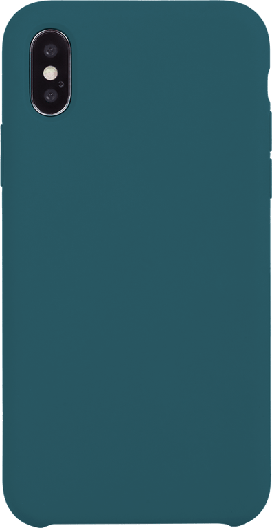 Coque rigide finition soft touch vert paon pour iPhone X/XS