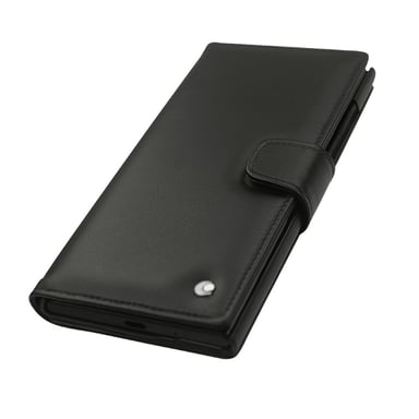 Housse cuir Samsung Galaxy S22 Ultra -  - Orange - Cuir vegan