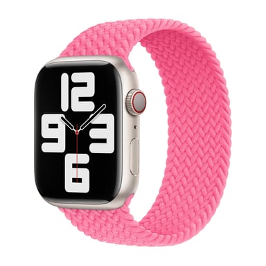 Bracelet Solo tressé pour Apple Watch | 44/45/46/49 mm - Taille 4 - Flamingo