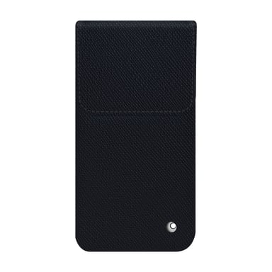 Pochette cuir Apple iPhone 16 Pro -  - Noir - Cuir saffiano