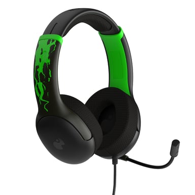 PDP Airlite Glow Auriculares Alámbrico Diadema Juego Negro, Verde