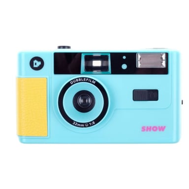 Appareil photo argentique Dubble film Show 35mm Turquoise Réutilisable
