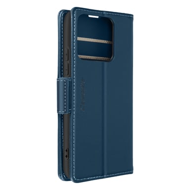 CaseMe Funda con cierre para Xiaomi 14 Solapa para tarjetero y Soporte Azul oscuro