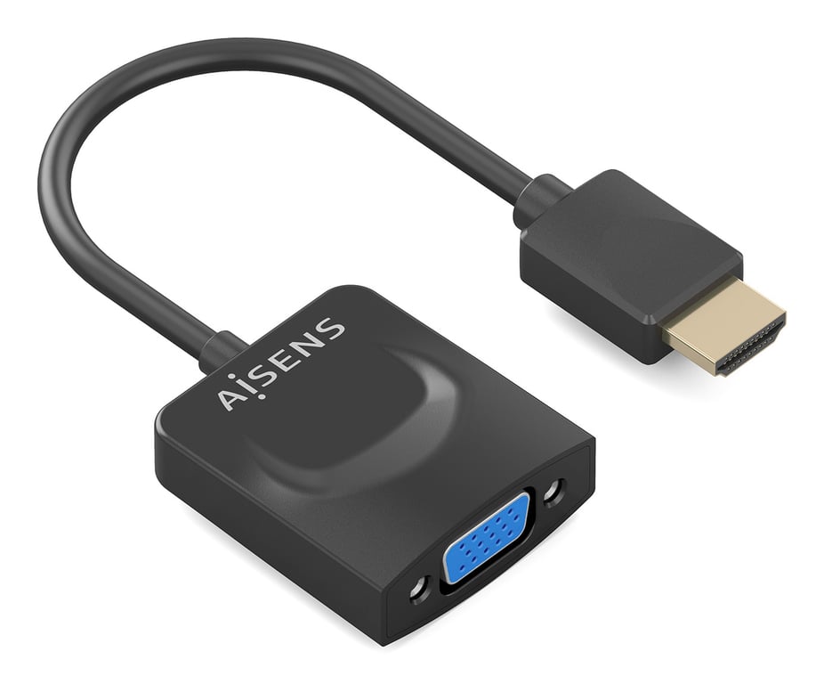 Aisens A122-0947 câble vidéo et adaptateur 0,15 m HDMI Type A (Standard) VGA (D-Sub) Noir - vue 2