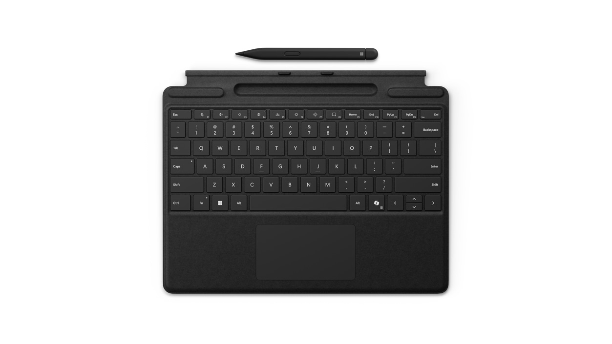 Microsoft Surface Pro Keyboard with Slim Pen AZERTY Belge Microsoft Cover port Noir - Neuf