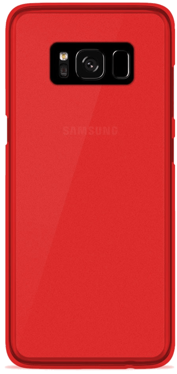 Coque silicone unie compatible Givré Rouge Samsung Galaxy S8 Plus