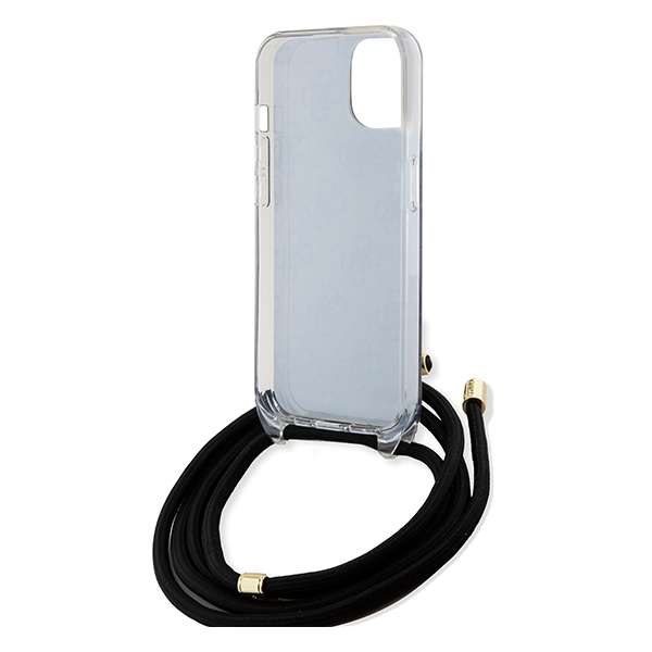 Guess Étui pour iPhone 15 6.1 noir étui rigide Crossbody Cord 4G Print - vue 2