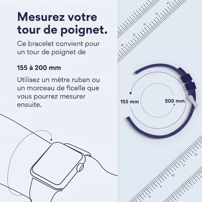 imoshion Bracelet sport en silicone - Connexion universelle 22 mm - Black / Grey - Neuf