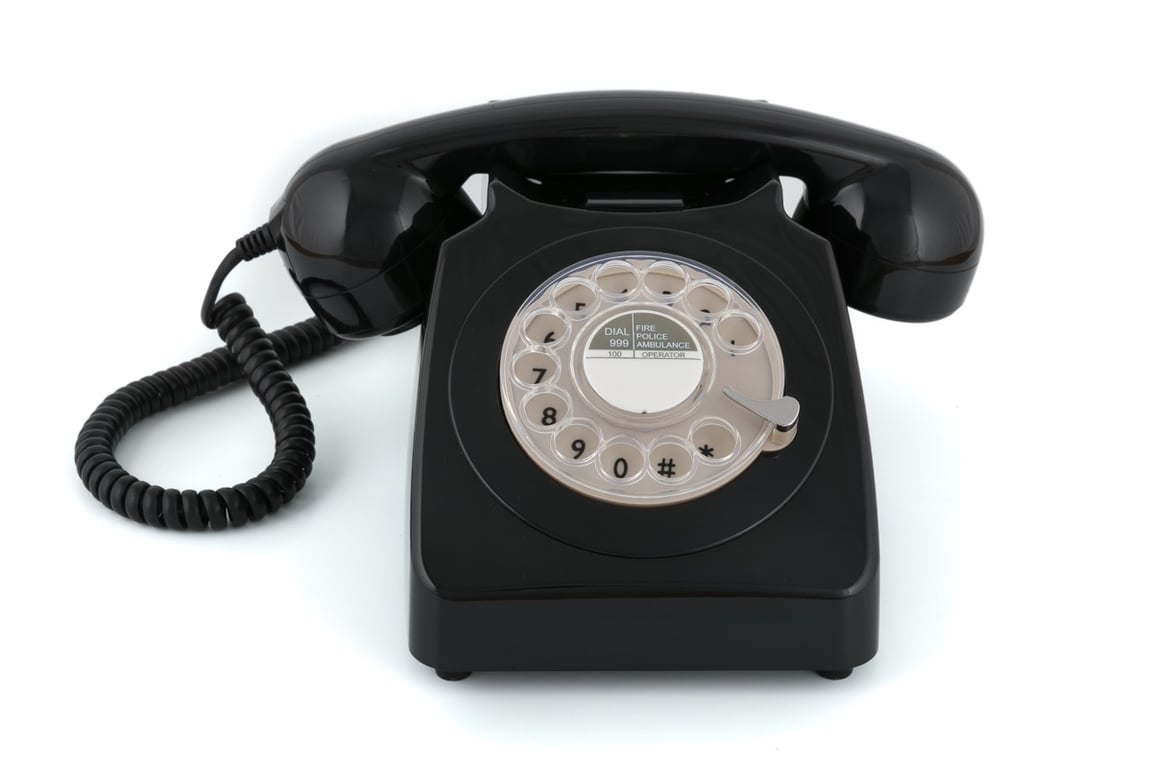 Téléphone Filaire GPO 746RBLK – Modèle Rotatif Vintage Noir - vue 3