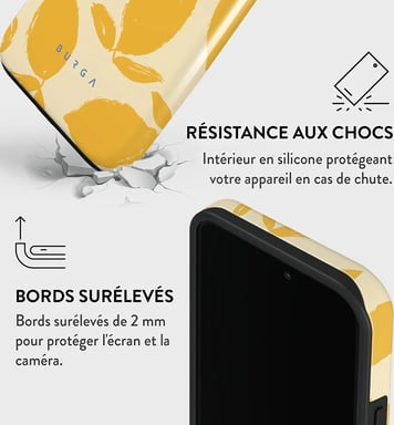 Burga Funda para iPhone 13 Pro MagSafe Tough A prueba de golpes Modelo Lemon Tart Amarillo