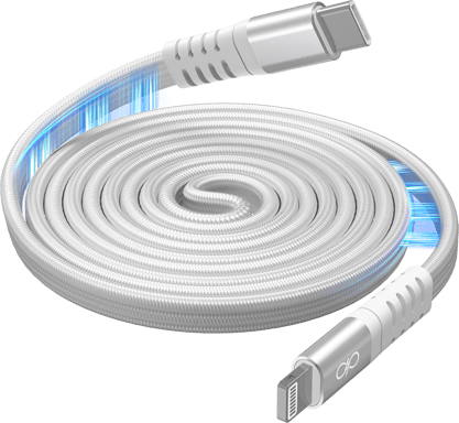 Cavo Magnetico Rinforzato Piatto USB-C a Lightning 3A Power Delivery 60W 1.2m