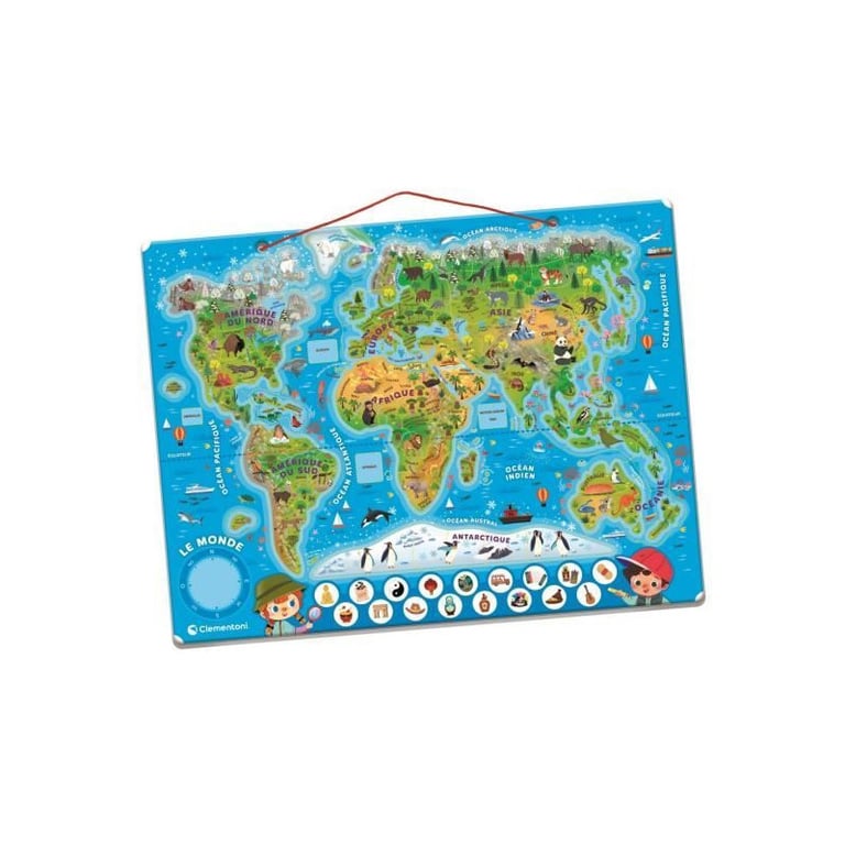 CLEMENTONI - Puzzle magnétique du monde - Neuf