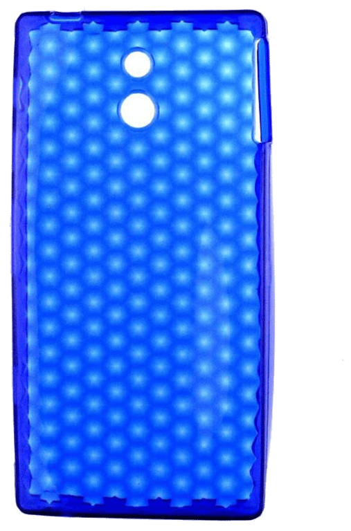 Coque silicone unie compatible Givré Bleu Sony Xperia P