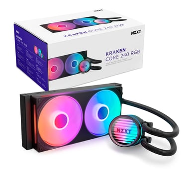 NZXT Kraken Core 240 RGB Procesador Kit de refrigeración líquida 12 cm Negro 1 pieza(s)