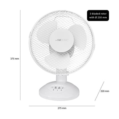 Ventilateur De Table Blanc Vl 3601 Clatronic
