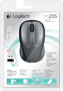 Logitech M235 Ratón óptico inalámbrico RF ambidiestro 1000 DPI
