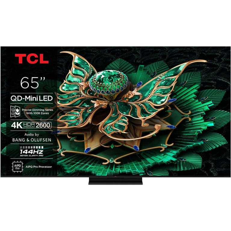 TV QD Mini LED Pro Tcl 65C79K 165 cm 4K UHD 2025 Aluminium brossé