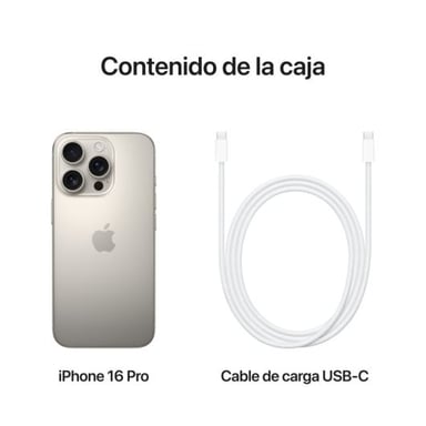 iPhone 16 Pro (5G) Titanio Naturale, 128 GB