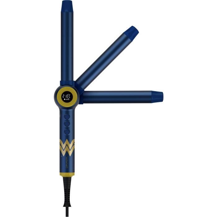 Fer à boucler DEMELISS Pliant a 180 ° en 3 angles 25mm 120°c à 210°c revêtement céramique - vue 3