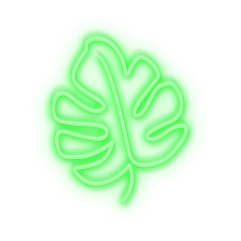 Candyshock LED Décorative Feuille – Néon LED sur Plexi USB A Fixation Murale Incluse Neuf