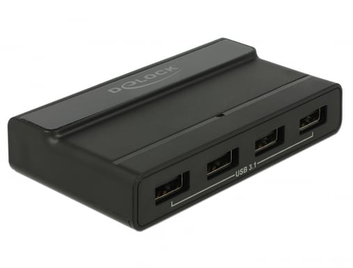 Hub esterno USB 3.1 DeLOCK, 4 porte con 10 Gbps