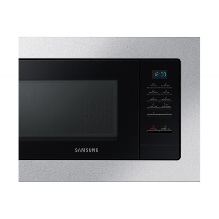 Micro-ondes encastrable grill Samsung MG23A7013CT/EF 23L 800W Gril 1100W Émail céramique Noir/Acier inoxydable - Neuf
