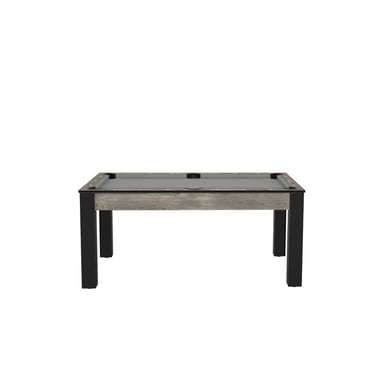 Mesa de billar Florida convertible en mesa de comedor para 6 - Diseño industrial con alfombra gris