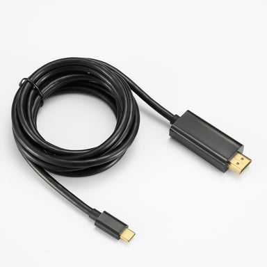 Cavo da USB-C a HDMI maschio/maschio compatibile con dispositivi USB-C 3.1 e alt DP con connettori dorati - 2 m - nero''.