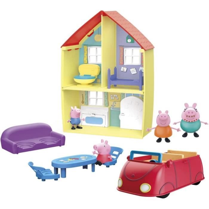 Coffret maison de Peppa et sa famille, Accessoires amusants inclus, Jouet pour enfant de 3 ans - Neuf
