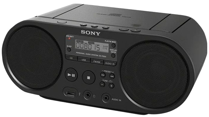 SONY - Boombox ZSPS50B.CED CD USB - AM-FM - Noir