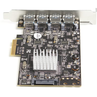 StarTech.com Carte PCIe 2 Ports USB - 10Gbps - Carte Contrôleur Hôte USB 3.2 Gen 2 Type-A PCI Express 3.0 - 2 Contrôleurs - 4x USB-A - Carte Adaptateur PCIe USB Additionnelle - Windows/Mac/Linux